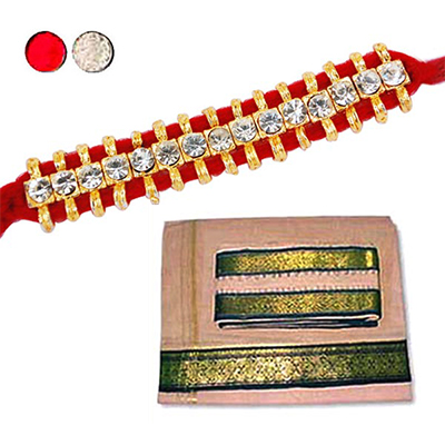 "Rakhi with Dhoti - code S108 - Click here to View more details about this Product